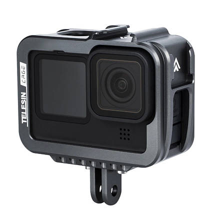 Рамка GoPro 10 / 9 алюмінієва кріплення холодний башмак Telesin GP-FMS-901, фото 1