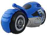 Радіокерований мотоцикл синій drift motorcycle mist spray car іграшковий мотоцикл-перевертень, фото 10