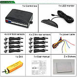 Парктронік Master MS-8 для переднього та заднього бампера з LED-дисплеєм Parking Sensor, фото 8