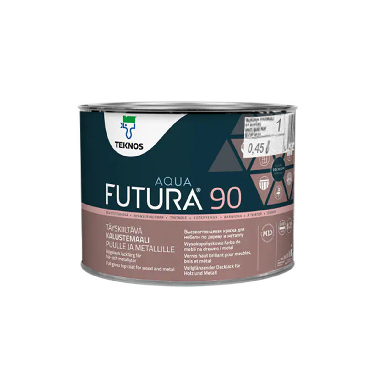 Універсальна фарба Teknos Futura Aqua 90 глянсова 0,45 л