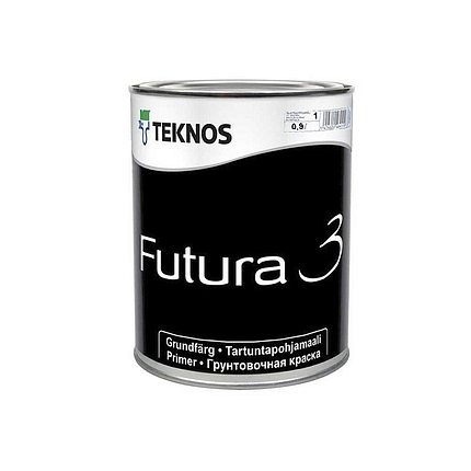 Грунт-фарба Teknos Futura 3 матовий 0.9л, фото 1