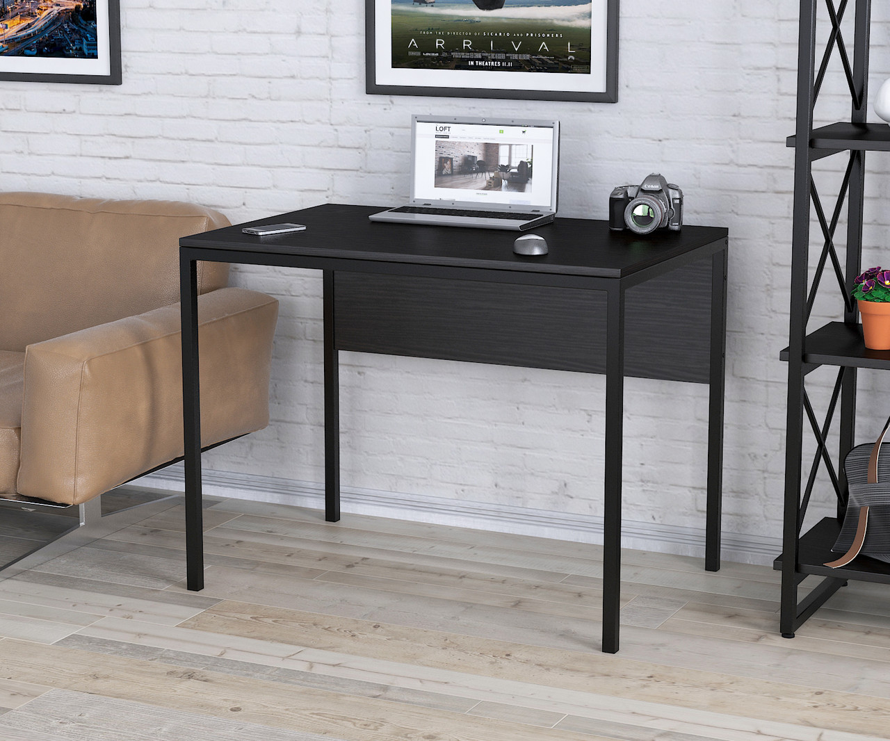 Современный Письменный стол без тумб минимализм лофт L-2p mini Loft Design - фото 4 - id-p650582270