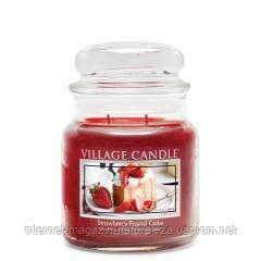 Аромасвічка Village Candle Полуничний пиріг (час горіння до 105 годин)