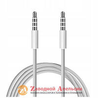 Аудио кабель AUX 3,5mm 4 pin Apple (белый)