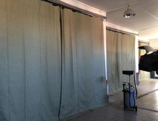 Брезентова штора для гаража, боксу, ангуру, СТО під замовлення, фото 1