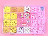 Детский набор для творчества Beads Set Бусины бисер кристаллы (26/01) Разноцветный