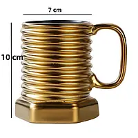 Чашка "Болт" , 3Д чашка , кружка в золотом цвете