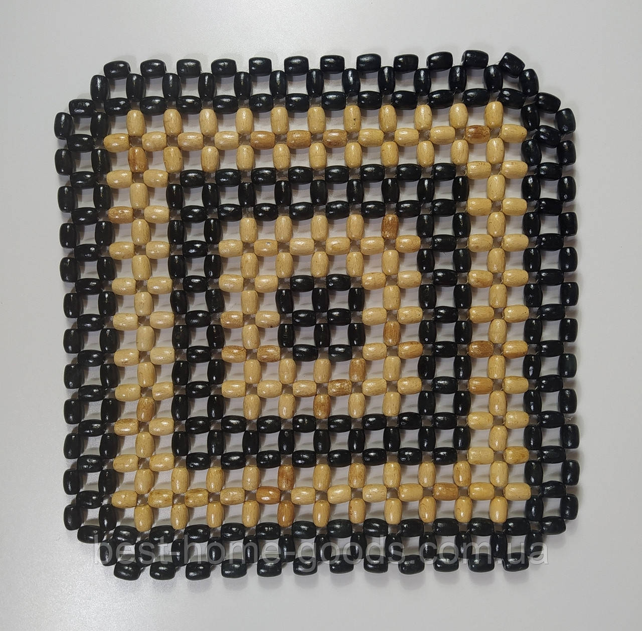 Дерев’яний масажер-накидка на сидіння автомобіля 42×42 см – комфорт та здоров’я щодня, фото 1