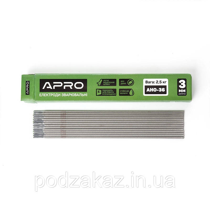 Електроди зварювальні АНО-36 2,5 кг 3 мм APRO HLZ