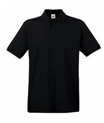 Чоловіча футболка поло чорна 218-36