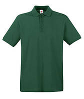 Мужская футболка поло темно зеленая 218-38