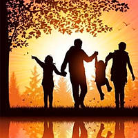 Діамантова мозаїка. Картина на підрамнику "Щасливі разом", 30х30см