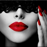 Діамантова мозаїка. Картина на підрамнику "Леді Х", 30х30см