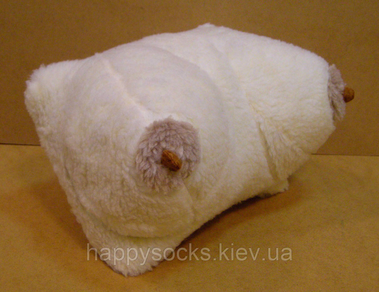 Вовняна подушка-груди оригінальний подарунок, фото 1