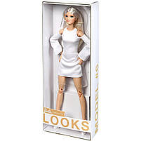 Колекційна лялька Барбі Barbie Signature Looks Платинова блондинка GXB28, фото 10