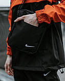 Спортивний костюм чоловічий Найк, Nike чорний - помаранчевий. Барсетка в Подарунок, фото 5