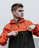 Спортивний костюм чоловічий Найк, Nike чорний - помаранчевий. Барсетка в Подарунок, фото 7