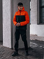 Демисезонная Куртка "Temp" бренда Intruder (оранжевая - черная)