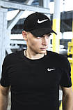 Кепка Nike чоловіча | жіноча найк чорна біле лого, фото 4