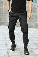 Штани котонові чоловічі Intruder "Baza" штани чорні осінні | весняні | літні