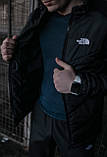 Куртка чоловіча весняна / осіння The North Face чорна утеплена ТНФ TNF Демісезонна тепла вітровка, фото 8