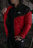 Куртка чоловіча осіння / весняна The North Face червона чорна утеплена ТНФ TNF Демісезонна куртка, фото 5