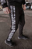 Штани Спортивні чоловічі Dazzle Intruder чорні трикотажні камуфляж, фото 3