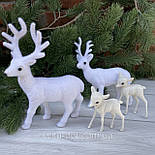 Новорічна іграшка олень середній 17 см, фото 3