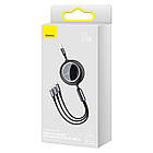 Кабель 3в1 Baseus Bright Mirror 66W, 6А Micro USB+Lightning+Type-C 0.35-1.2M, фото 8