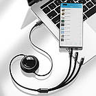 Кабель 3в1 Baseus Bright Mirror 66W, 6А Micro USB+Lightning+Type-C 0.35-1.2M, фото 3