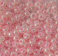 Бисер Preciosa Для бижутерии жемчужный 4037 / 37173 размер 4 Светло-розовый Упаковка 5 грамм