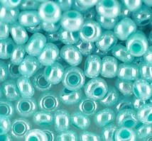 Бісер Peciosa Для біжутерії 4039 / 37158 розмір 4 Бірюзовий світлий Упаковка 5 грам