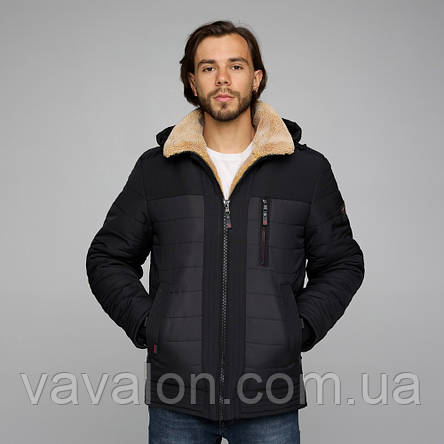 Зимова чоловіча куртка Vavalon KZ-345 black, фото 2