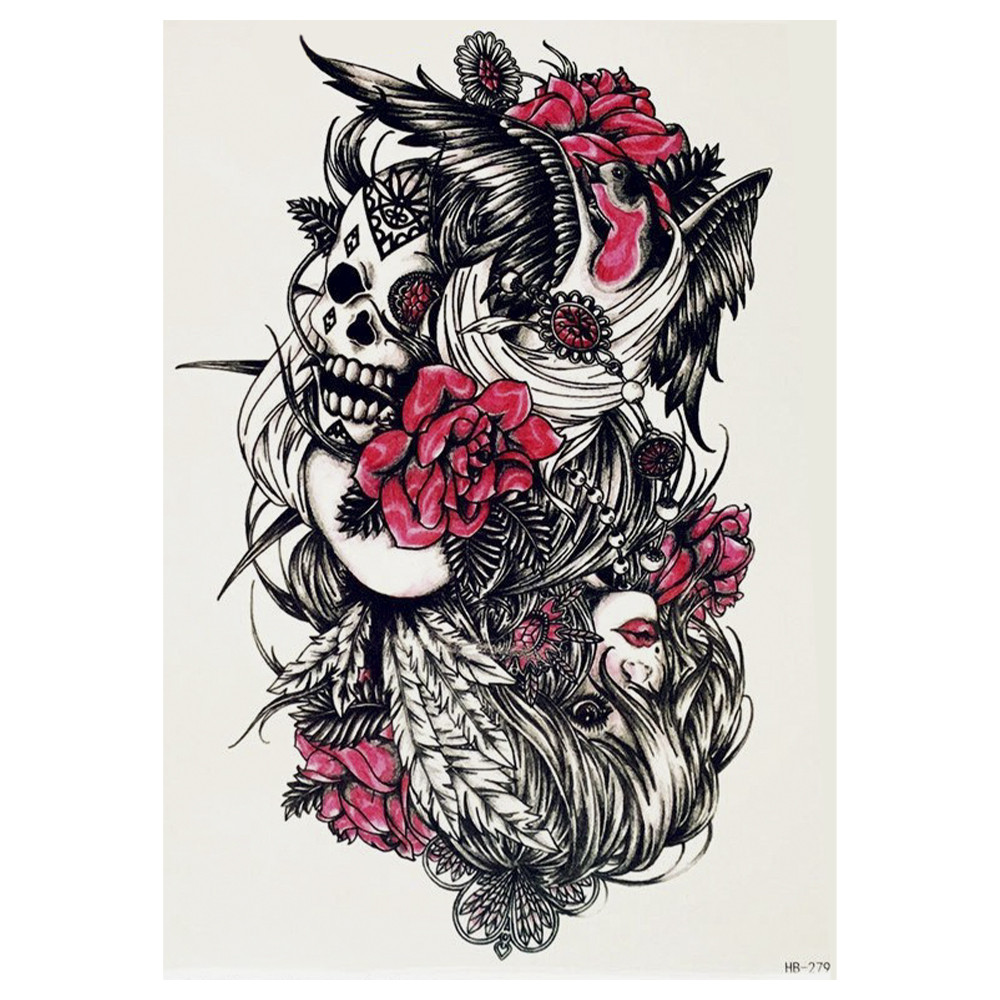 Тимчасове тату Abstraction Calavera (HB-279, 21x15 см), фото 1