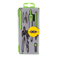 Готовальня BASIS з 7 предметів зелена ZB.5306BS-04