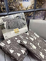 Набор постельного белья из фланели байка полуторный размер Cotton Collection Мишка