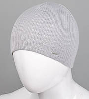 Двойная вязанная шапка без подкладки, шерсть (201210), Светло-Серый