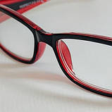 +2.0 Готовые женские прямоугольные очки для зрения в пластиковой оправе, фото 5