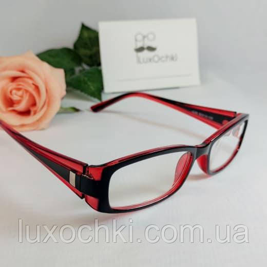 +2.75 Готовые женские прямоугольные очки для зрения в пластиковой оправе