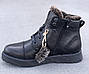 Чоловічі зимові черевики шкіряні на повну широку ногу на хутрі чорні,Зимові чоловічі черевики шкіряні, фото 8