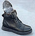 Чоловічі зимові черевики шкіряні на повну широку ногу на хутрі чорні,Зимові чоловічі черевики шкіряні, фото 9