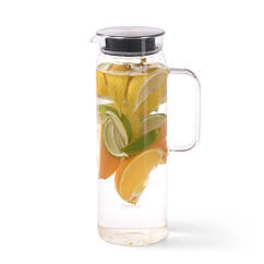 Глечик для напоїв "Giorno" 14х9.5х20см/1000мл із скла з кришкою Fissman