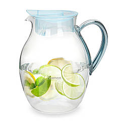 Глечик для напоїв 17х13х20см/1800мл із скла з кришкою Fissman