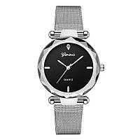 Жіночі годинники Geneva Shine silver black, Жіночий наручний годиннк, наручний годинник Женева
