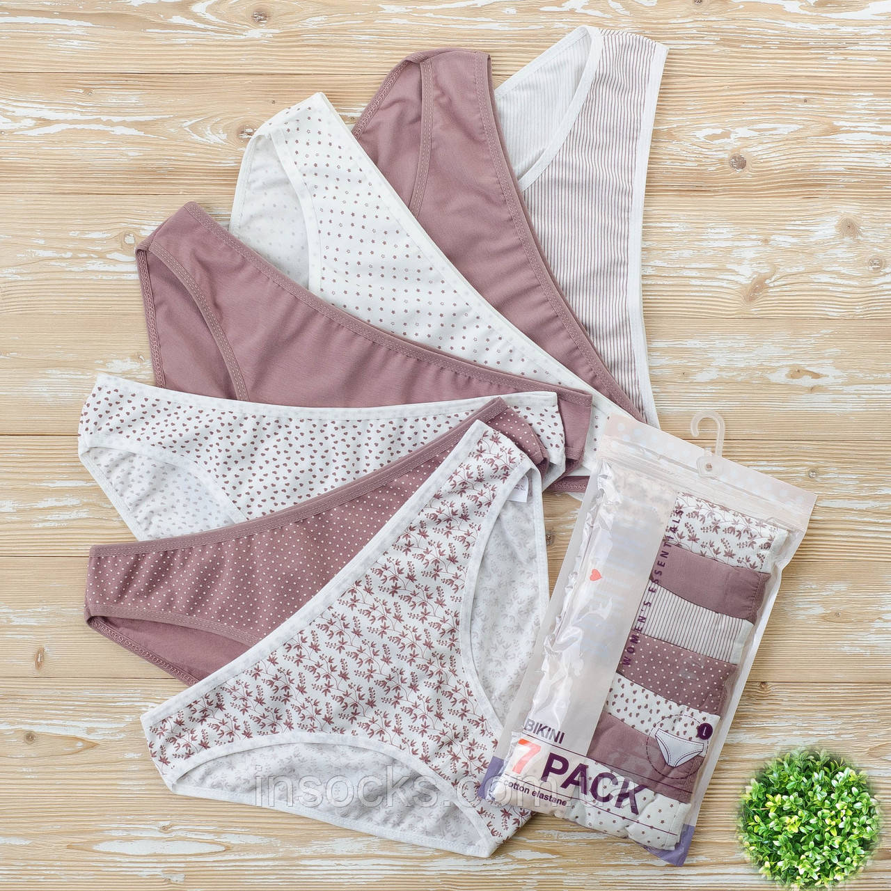Набір жіночих трусів тижні "Dominant" бікіні. Розмір: L. (7 шт/уп). Туреччина. (37000-224), фото 1