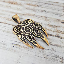 Печатка Велеса мала, Вовча лапа мала, Вовк, кулон, амулет, талісман, фото 5