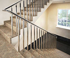 Поручні з неіржавкої сталі, дві на кожен щабель