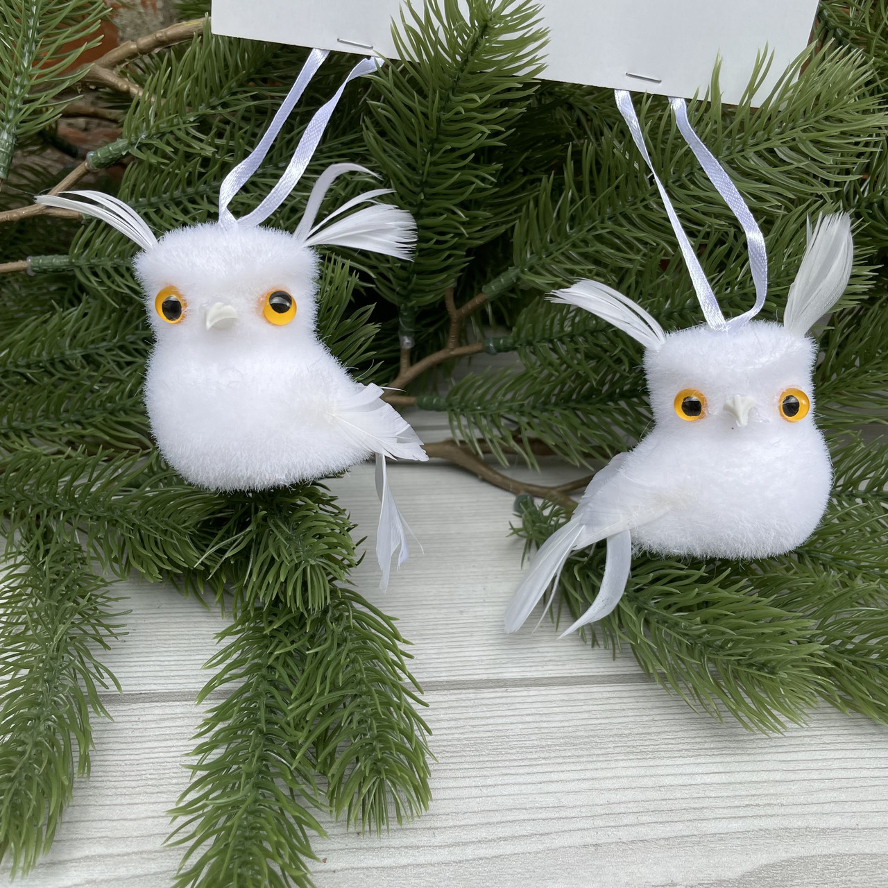 Пташка совенята біла (за 2 шт.), фото 1