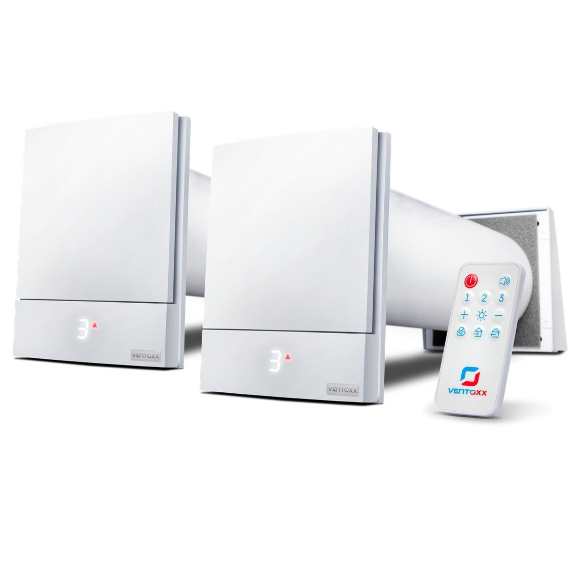 Комплект 2 Ventoxx Harmony з пультом ДУ і зовнішніми кришками, повітропровід 0,5 м, фото 1