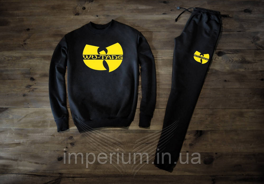 Спортивний чоловічий костюм з жовтим логотипом wu tang clan